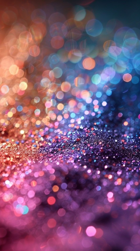 A photo of sparkling glitter in lavender orange and green pastel colors (30)