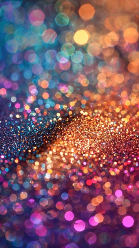 A photo of sparkling glitter in lavender orange and green pastel colors (36)