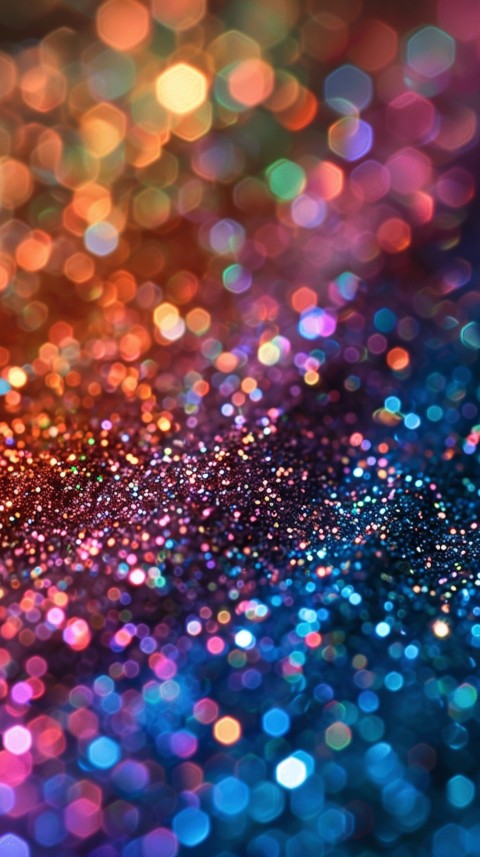 A photo of sparkling glitter in lavender orange and green pastel colors (49)