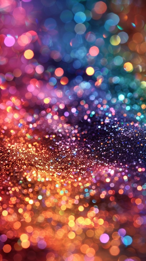 A photo of sparkling glitter in lavender orange and green pastel colors (32)