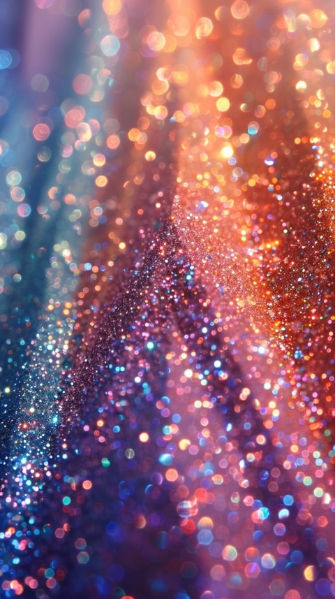 A photo of sparkling glitter in lavender orange and green pastel colors (51)