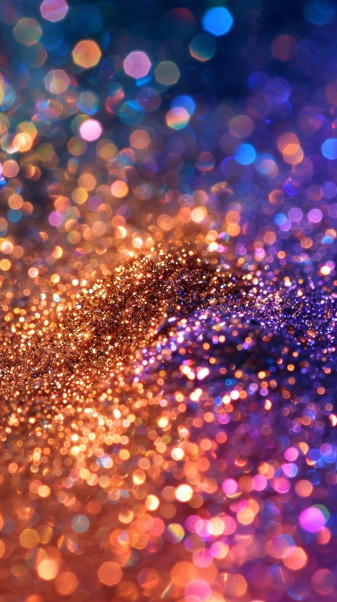 A photo of sparkling glitter in lavender orange and green pastel colors (77)