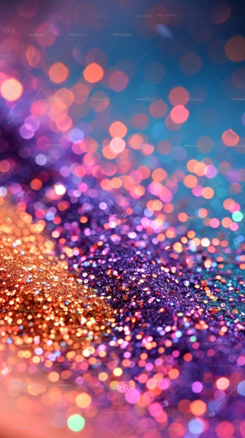 A photo of sparkling glitter in lavender orange and green pastel colors (63)