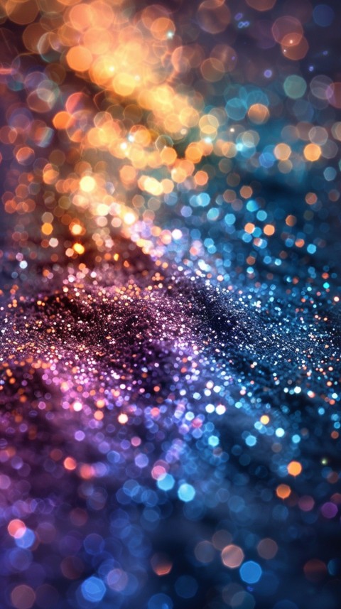 A photo of sparkling glitter in lavender orange and green pastel colors (53)