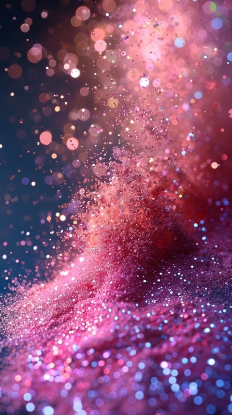 A photo of sparkling glitter in pink and red pastel colors aesthetic (27)