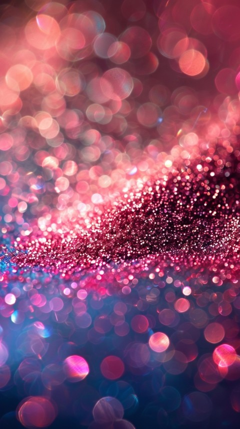 A photo of sparkling glitter in pink and red pastel colors aesthetic (2)