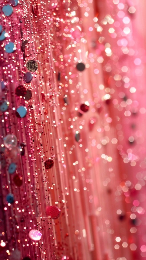 A photo of sparkling glitter in pink and red pastel colors aesthetic (28)