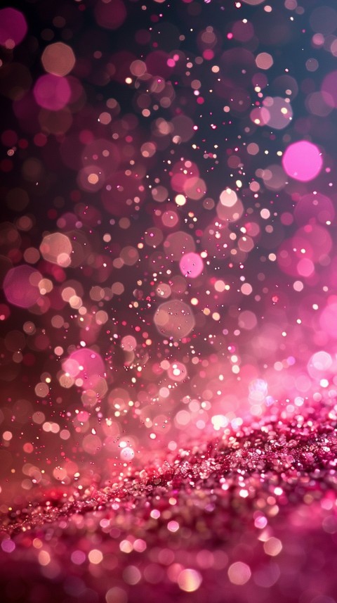 A photo of sparkling glitter in pink and red pastel colors aesthetic (6)