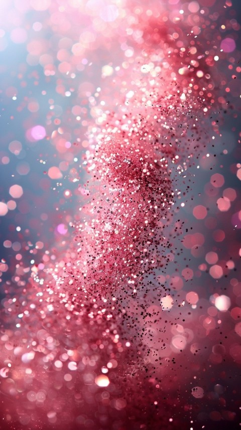 A photo of sparkling glitter in pink and red pastel colors aesthetic (30)