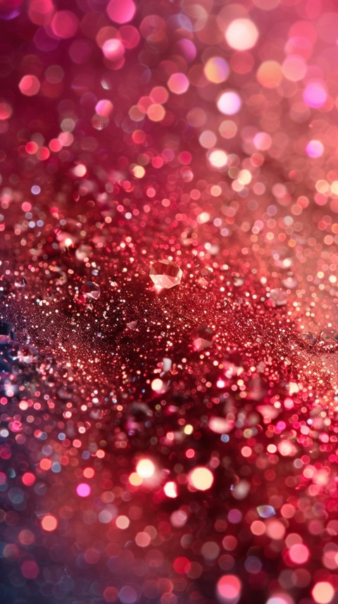 A photo of sparkling glitter in pink and red pastel colors aesthetic (3)