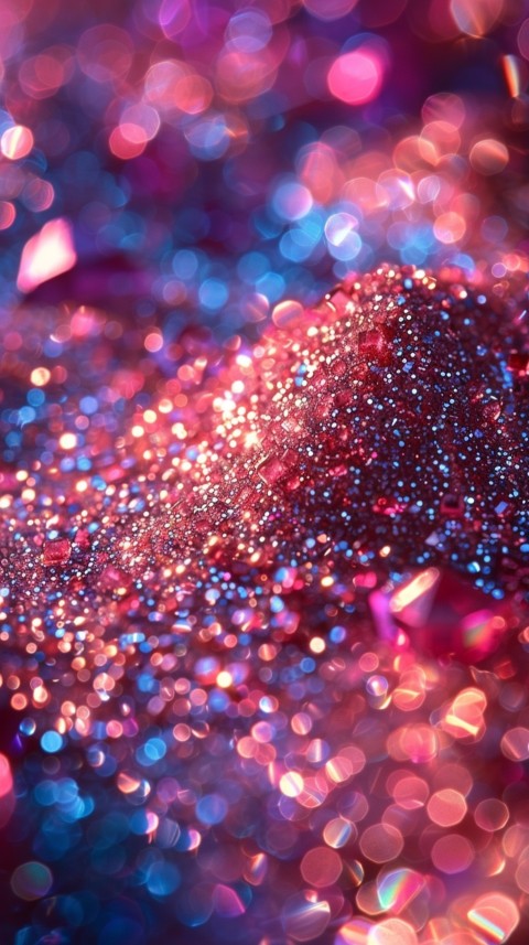 A photo of sparkling glitter in pink and red pastel colors aesthetic (35)