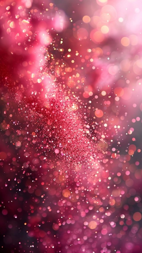 A photo of sparkling glitter in pink and red pastel colors aesthetic (56)