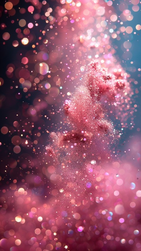 A photo of sparkling glitter in pink and red pastel colors aesthetic (46)