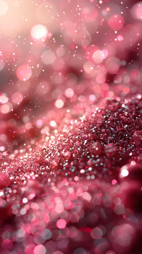 A photo of sparkling glitter in pink and red pastel colors aesthetic (47)