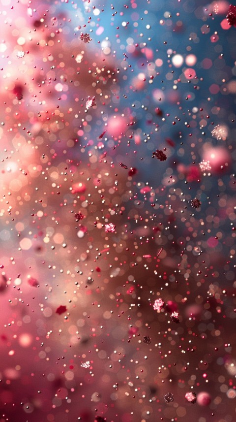 A photo of sparkling glitter in pink and red pastel colors aesthetic (41)