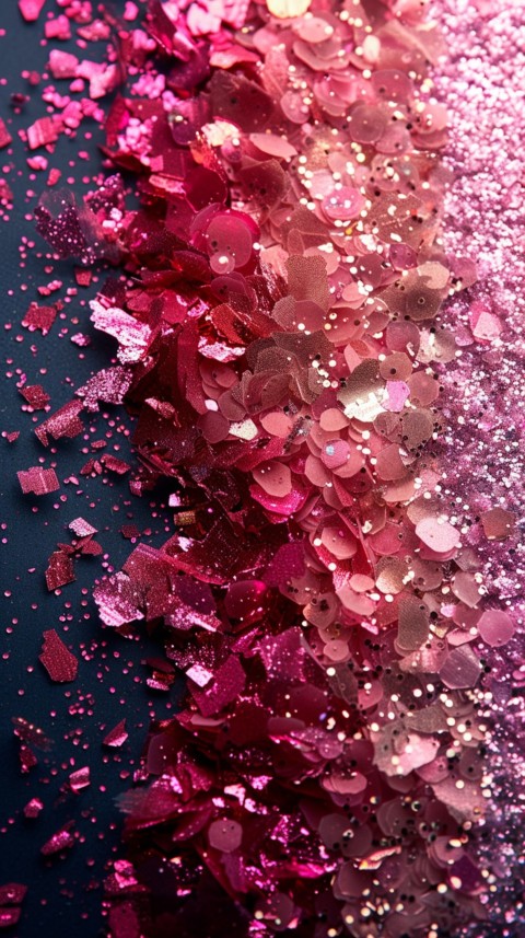 A photo of sparkling glitter in pink and red pastel colors aesthetic (51)