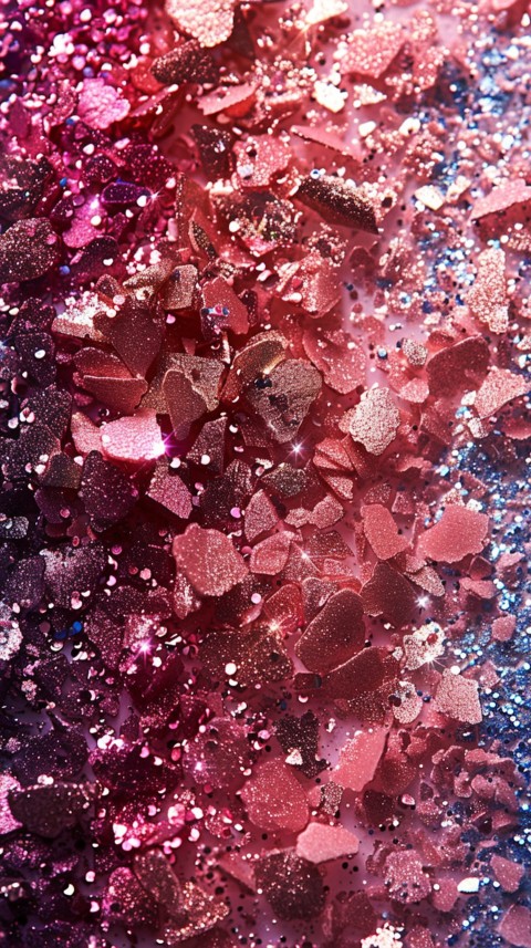 A photo of sparkling glitter in pink and red pastel colors aesthetic (31)