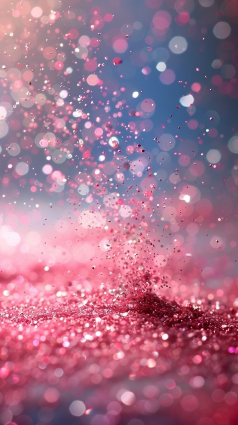 A photo of sparkling glitter in pink and red pastel colors aesthetic (81)