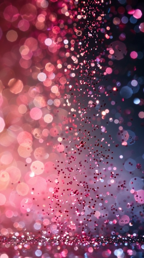 A photo of sparkling glitter in pink and red pastel colors aesthetic (77)