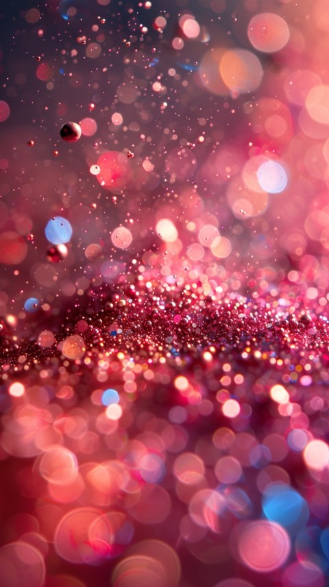 A photo of sparkling glitter in pink and red pastel colors aesthetic (76)