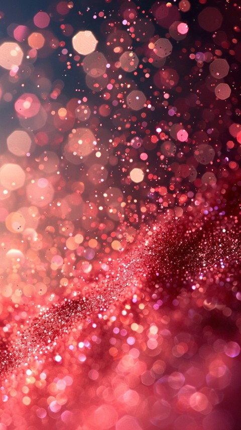 A photo of sparkling glitter in pink and red pastel colors aesthetic (67)