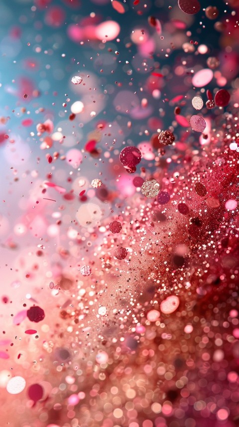 A photo of sparkling glitter in pink and red pastel colors aesthetic (71)