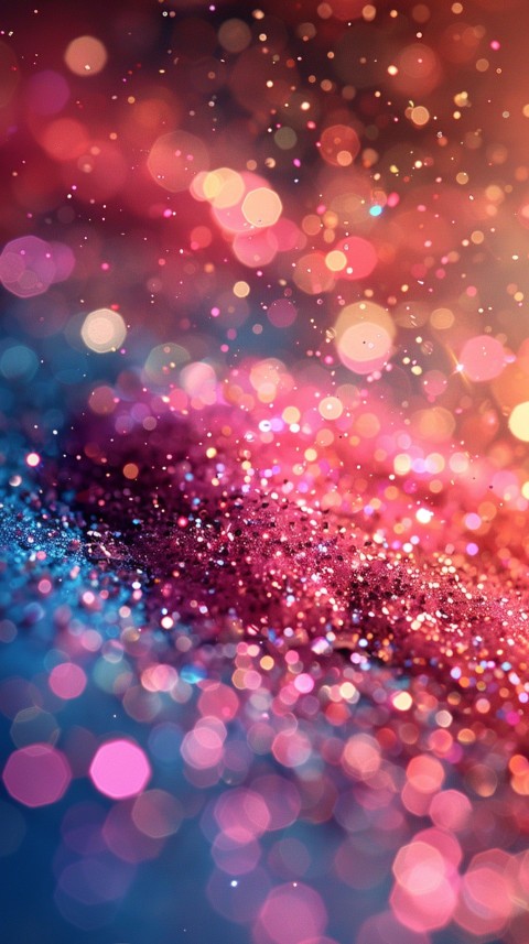 A photo of sparkling glitter in pink and red pastel colors aesthetic (88)