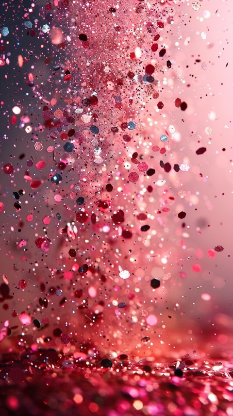 A photo of sparkling glitter in pink and red pastel colors aesthetic (68)