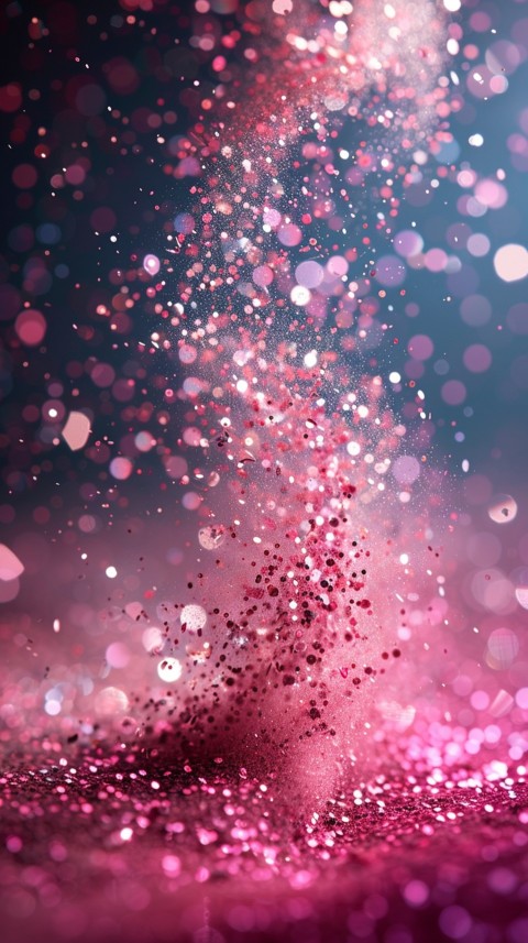 A photo of sparkling glitter in pink and red pastel colors aesthetic (97)