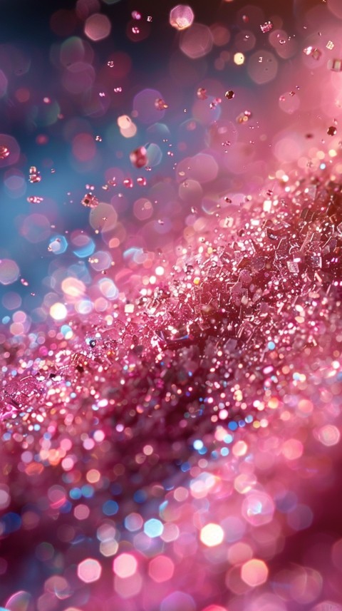 A photo of sparkling glitter in pink and red pastel colors aesthetic (128)