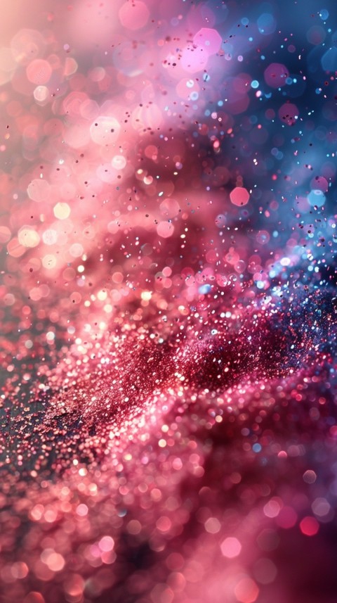 A photo of sparkling glitter in pink and red pastel colors aesthetic (140)