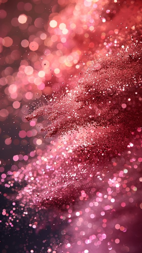 A photo of sparkling glitter in pink and red pastel colors aesthetic (126)