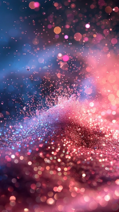 A photo of sparkling glitter in pink and red pastel colors aesthetic (137)