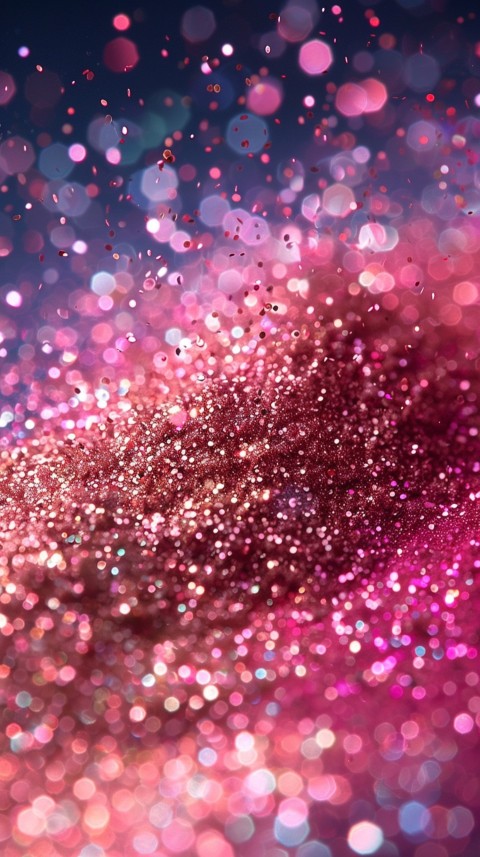 A photo of sparkling glitter in pink and red pastel colors aesthetic (135)