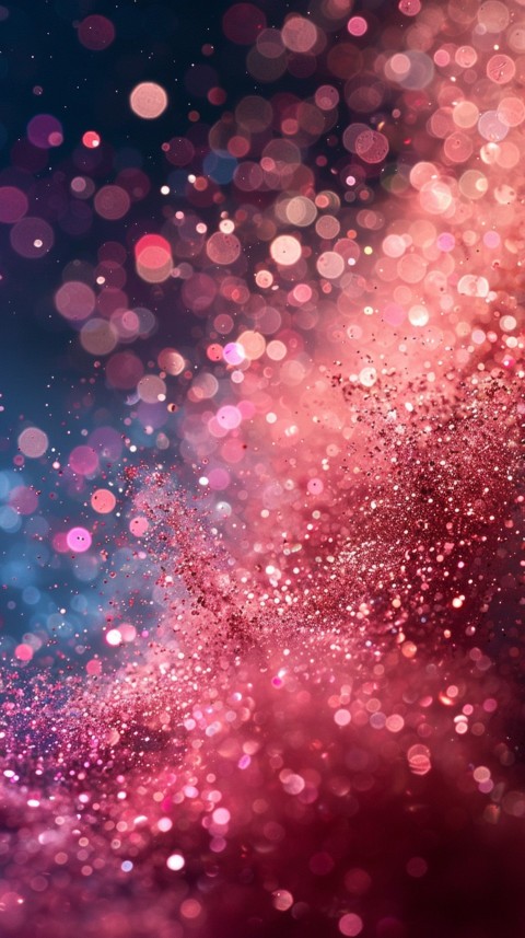 A photo of sparkling glitter in pink and red pastel colors aesthetic (141)