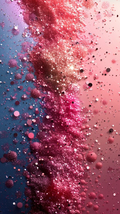 A photo of sparkling glitter in pink and red pastel colors aesthetic (121)