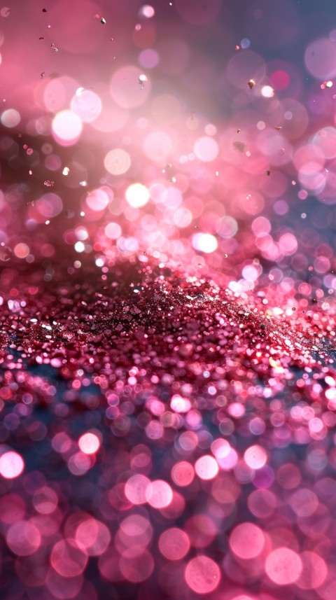 A photo of sparkling glitter in pink and red pastel colors aesthetic (179)