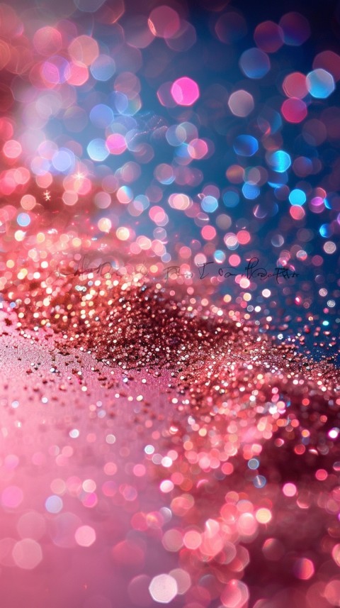 A photo of sparkling glitter in pink and red pastel colors aesthetic (176)