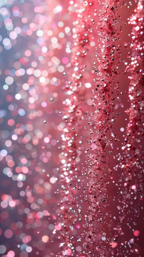 A photo of sparkling glitter in pink and red pastel colors aesthetic (171)