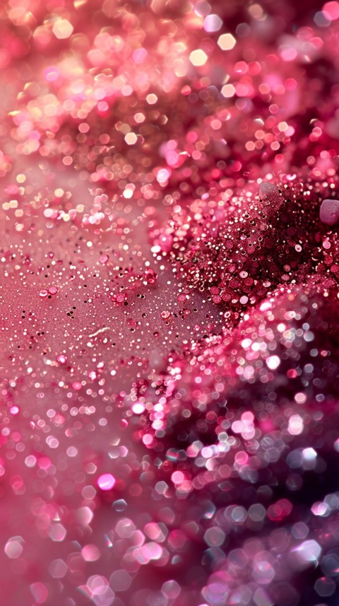 A photo of sparkling glitter in pink and red pastel colors aesthetic (174)