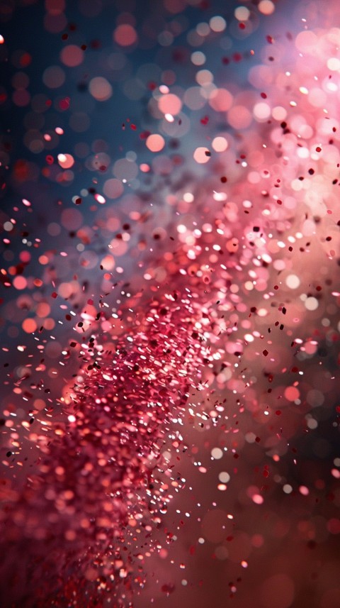 A photo of sparkling glitter in pink and red pastel colors aesthetic (157)