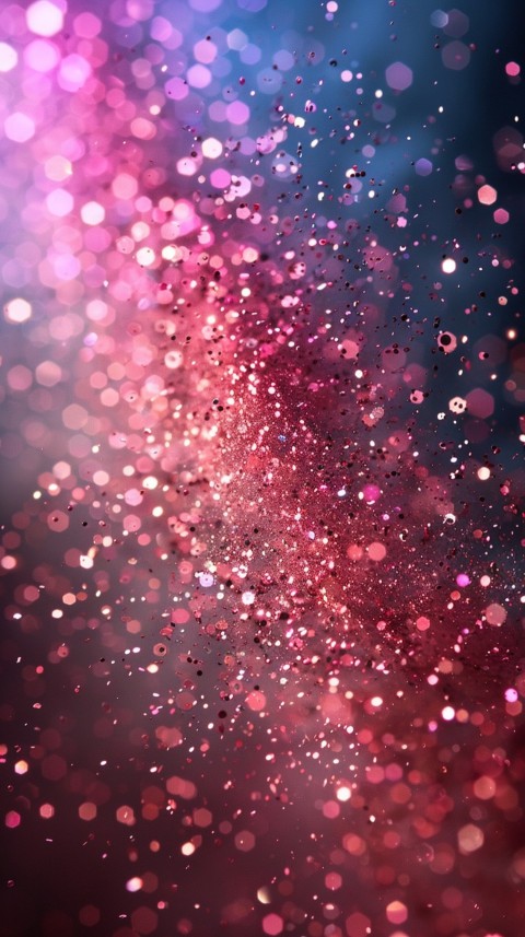 A photo of sparkling glitter in pink and red pastel colors aesthetic (177)