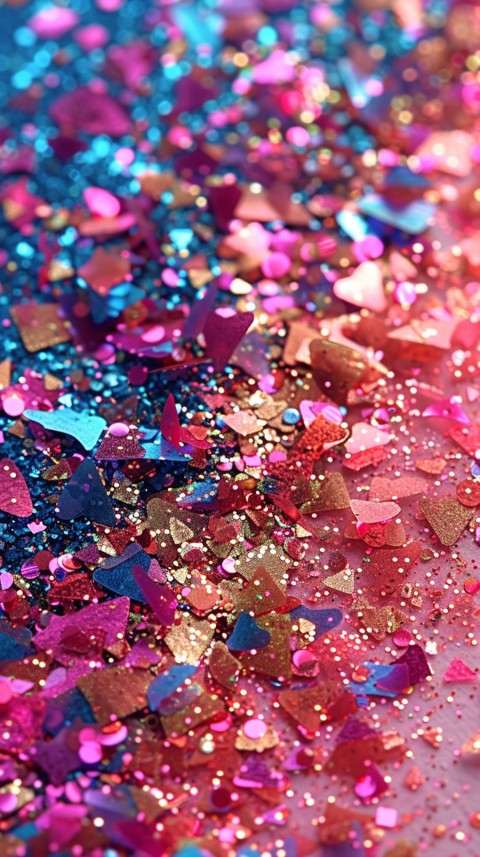 A photo of sparkling glitter in pink and red pastel colors aesthetic (163)