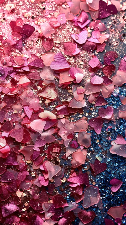 A photo of sparkling glitter in pink and red pastel colors aesthetic (158)