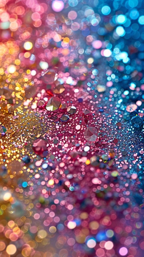 A photo of sparkling glitter in rainbow pastel colors aesthetic (3)