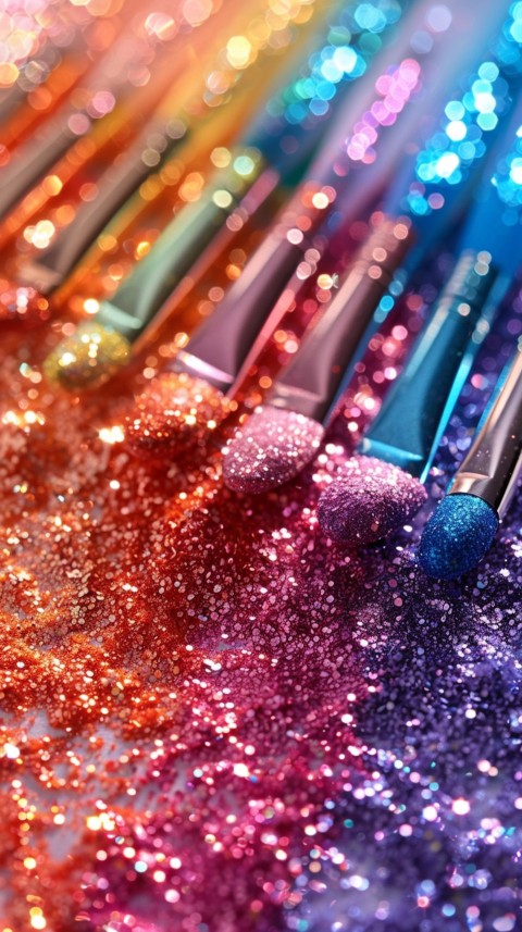 A photo of sparkling glitter in rainbow pastel colors aesthetic (11)