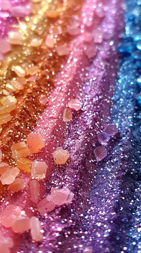 A photo of sparkling glitter in rainbow pastel colors aesthetic (19)