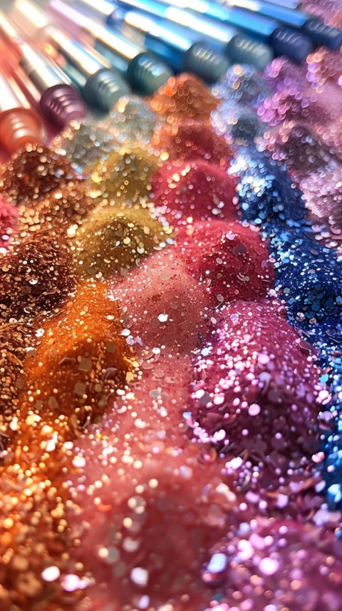 A photo of sparkling glitter in rainbow pastel colors aesthetic (25)