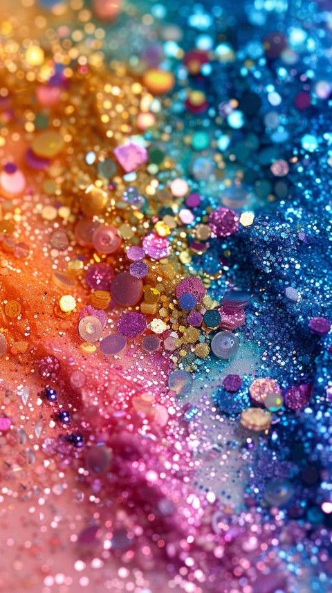 A photo of sparkling glitter in rainbow pastel colors aesthetic (1)