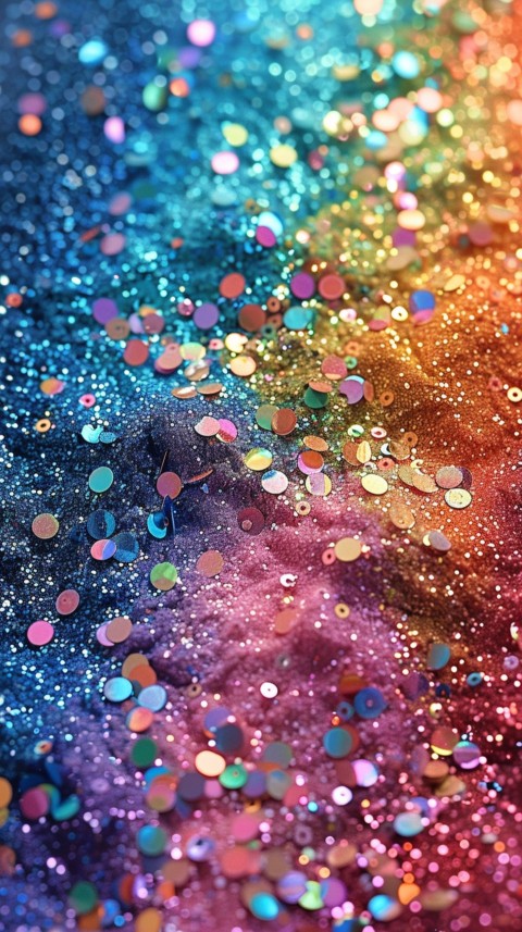 A photo of sparkling glitter in rainbow pastel colors aesthetic (21)